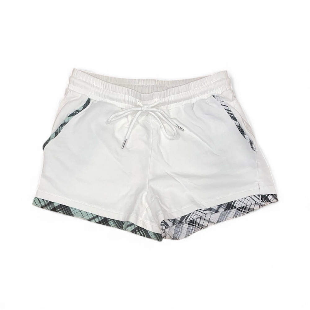 NWT dance & marvel white shorts with plaid